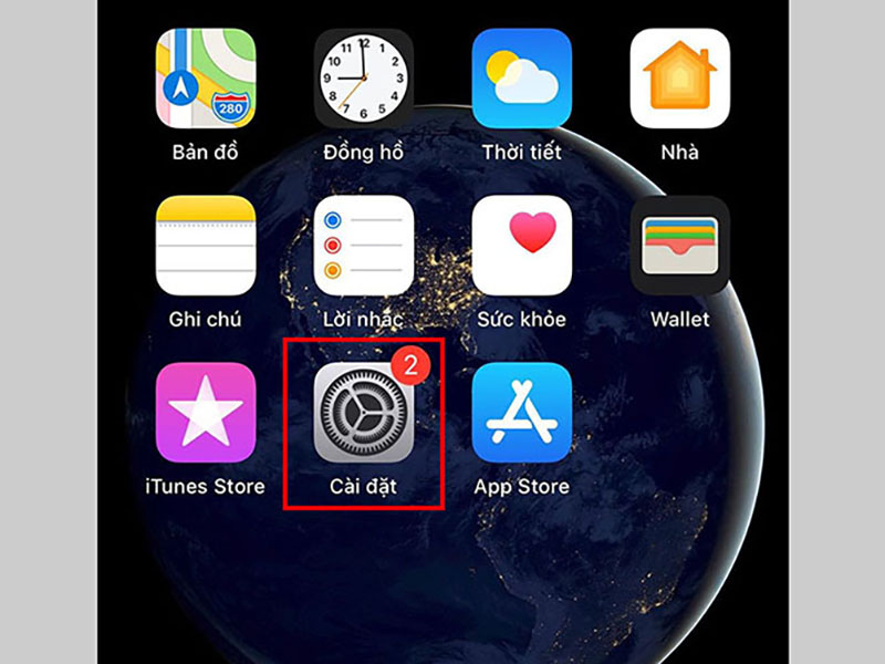 Truy cập v&agrave;o C&agrave;i đặt tr&ecirc;n m&agrave;n h&igrave;nh ch&iacute;nh v&agrave; chọn mục WiFi